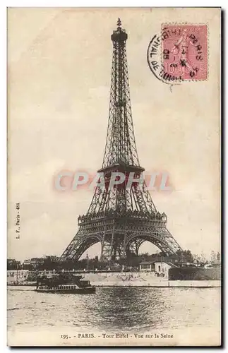 Cartes postales Tour Eiffel Vue sur la Seine