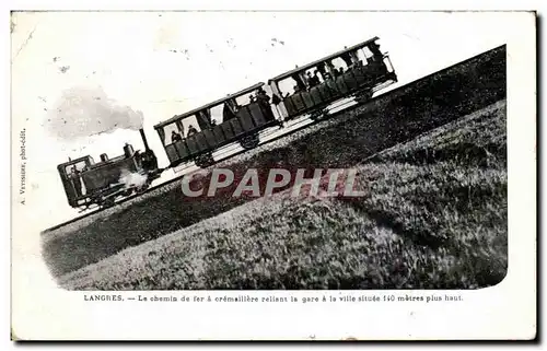 Langres Ansichtskarte AK Le chemin de fer a cremaillere reliant la gare a la ville situee 140 metres plus haut