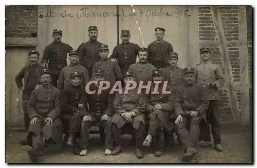 CARTE PHOTO Stenin (Hanovre) 3 octobre 1915 GRoupe de militaires (militaria)