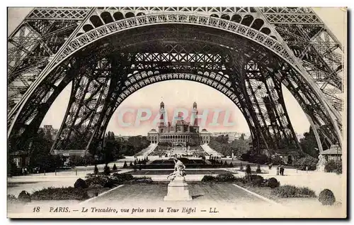 Paris Ansichtskarte AK La Trocadero vue prise sous la Tour Eiffel