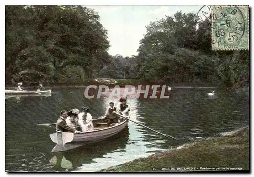 Paris Cartes postales Bois de Boulogne Une bonne partie de canotage