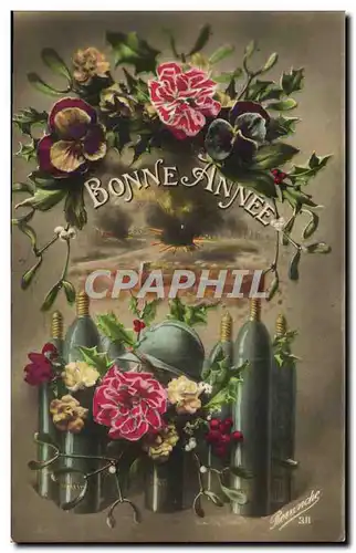 Cartes postales Fantaisie Bonne annee (militaria)