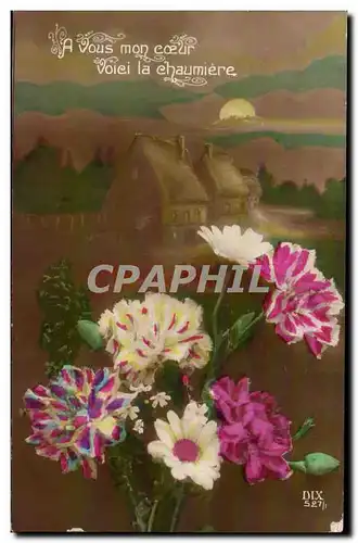 Cartes postales Fantaisie Fleurs