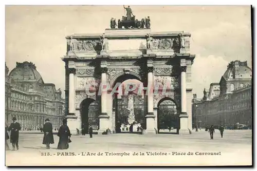 Paris Ansichtskarte AK Arc de triomphe de la Victoire Place du Carrousel