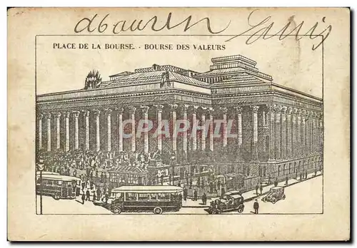 Paris Ansichtskarte AK Place de la Bourse des valeurs