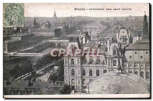 Paris Ansichtskarte AK Panorama des sept ponts