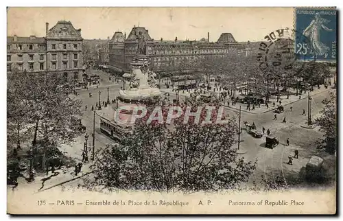 Paris Ansichtskarte AK Ensemble de la place de la Republique