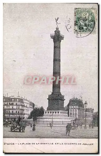 Paris Cartes postales La place de la Bastille et la colonne de Juillet