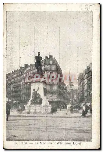 Paris Cartes postales Le monument d&#39Etienne Dolet