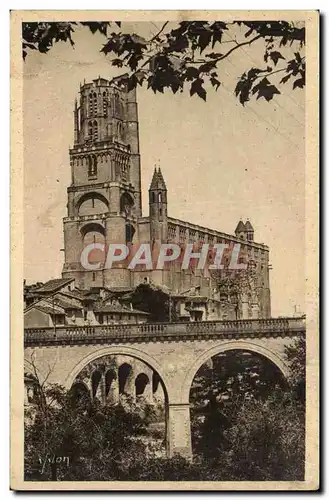 Albi Cartes postales La cathedrale Sainte Cecile et le viaduc du chemin de fer