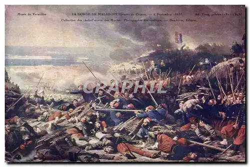 Musee de VErsailles Cartes postales La gorge de Malakoff (guerre de Crimee 6 septembre 1855)