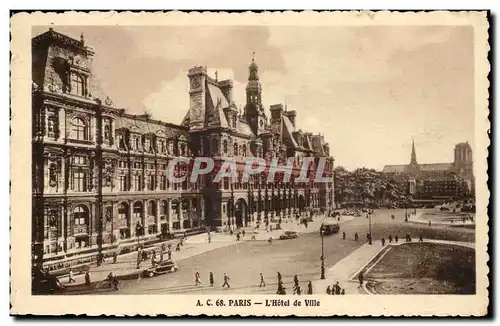 Paris Cartes postales L&#39hotel de ville