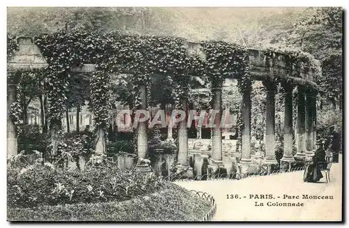 Paris Cartes postales Parc Monceau La colonnade