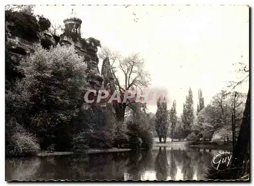 Paris Moderne Karte Le parc des Buttes Chaumont Le lac l&#39aiguille rocheuse et le temple