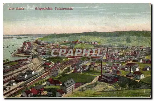 Der Rhein Cartes postales Bingerbruck Totalansicht