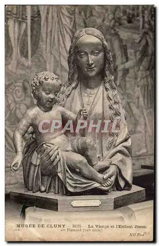 Cartes postales Paris Musee de Cluny La vierge et l&#39enfant Jesus