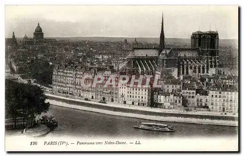 Paris Ansichtskarte AK Panorama vers Notre Dame