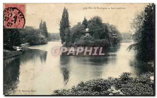 Paris Cartes postales Bois de Boulogne Lac superieur