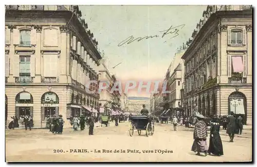 Paris Cartes postales La rue de la Paix vers l&#39opera