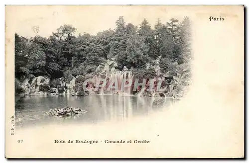 Paris Cartes postales Bois de Boulogne Cascade et grotte