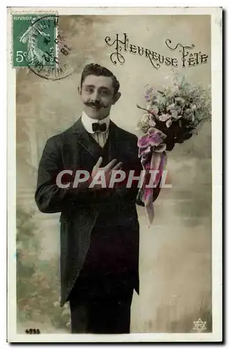 Cartes postales Fantaisie Homme Heureuse Fete