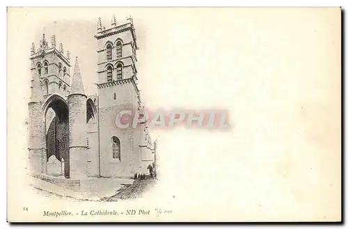 Montpellier Cartes postales La cathedrale