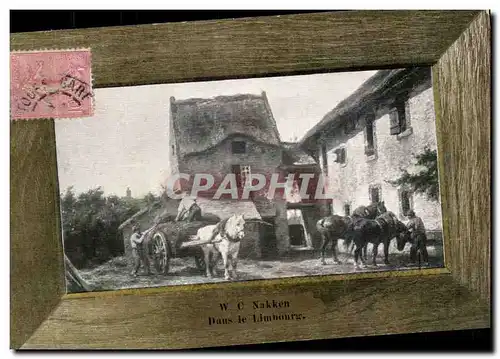 Cartes postales W C Nakken Dans le Limbourg (attelage ferme)