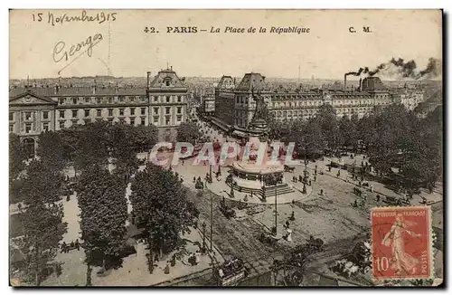 Paris Cartes postales Place de la Republique