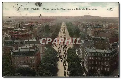 Paris Cartes postales Panorama de l&#39avenue du Bois de Boulogne