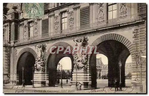 Paris Cartes postales Portes du carrousel (cote quais)