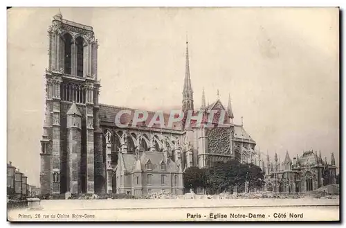 Paris Cartes postales Eglise Notre Dame Cote Nord