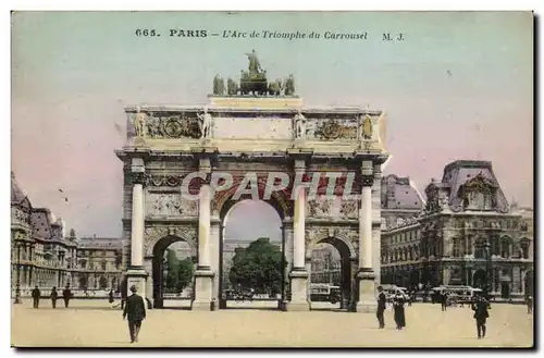 Paris Cartes postales L&#39arc de triomphe du Carrousel