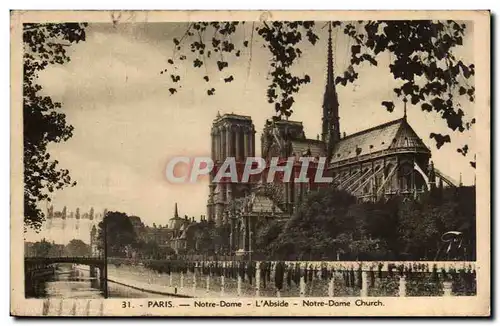 Paris Ansichtskarte AK Eglise Notre Dame Abside