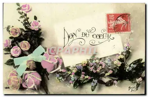 Cartes postales Fantaisie Don du coeur