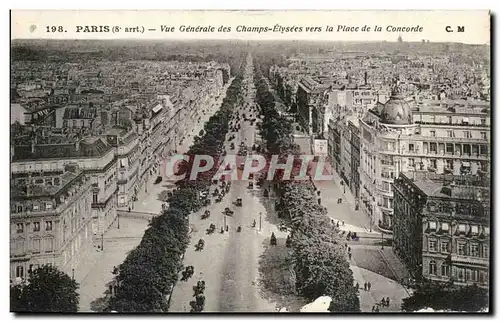 Paris Ansichtskarte AK Vue generale des Champs elysees vers la place de la Concorde