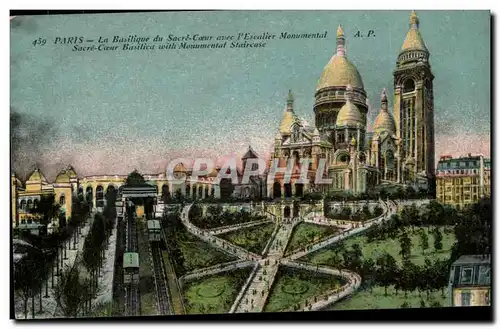 Paris Cartes postales Montmartre La basilique du Sacre Coeur