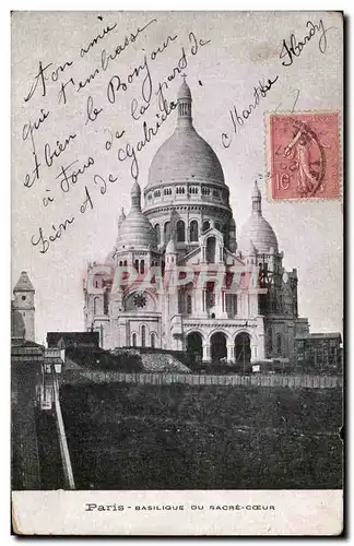 Paris Cartes postales Montmartre La basilique du Sacre Coeur Eglise