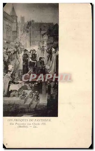 Paris Ansichtskarte AK Les fresques du Pantheon Une procession sous Charles VII (Maillot)