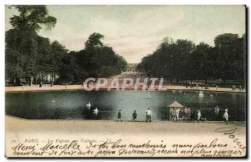 Paris Cartes postales Les enfants aux Tuileries