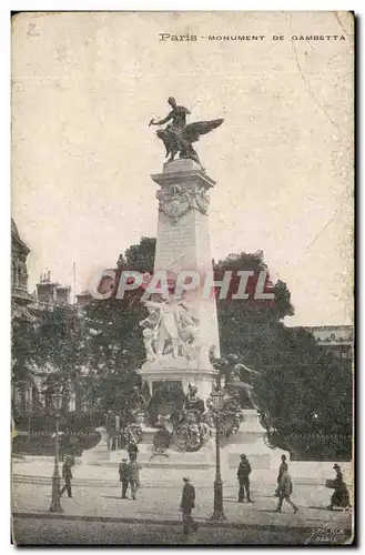 Paris Cartes postales Monument de Gambetta