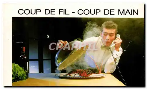 Cartes postales moderne Coup de fil coup de main 1986 (homard)