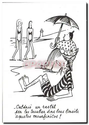 Cartes postales moderne Humour Dessin de Charles Mouly Bronzing