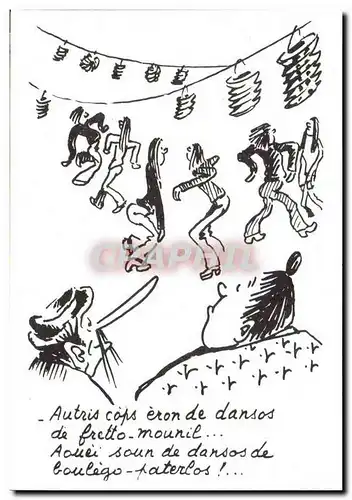 Cartes postales moderne Humour Dessin de Charles Mouly Festivites populaires