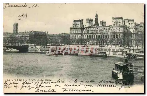 Paris Cartes postales Hotel de ville