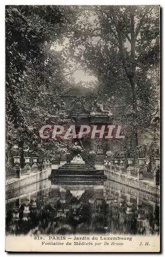 Paris Cartes postales Le jardin du Luxembourg Fontaine de Medicis par De Brosse