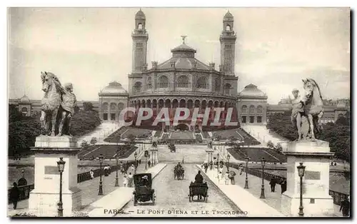 Paris Cartes postales Le pont d&#39Iena et le Trocadero