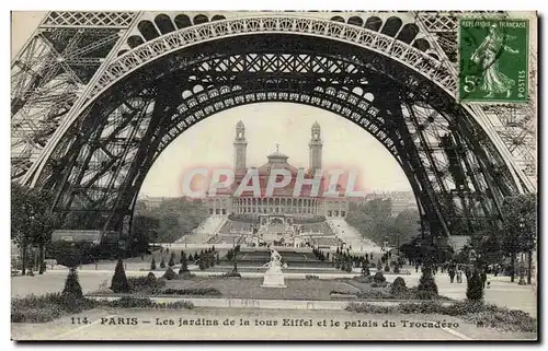 Paris Ansichtskarte AK Le Trocadero vu sous la Tour Eiffel