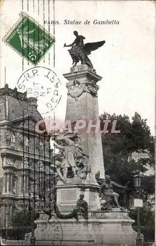 Paris Ansichtskarte AK Statue de Gambetta