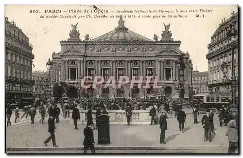 Paris Ansichtskarte AK Place de l&#39opera Academie Nationale de musique