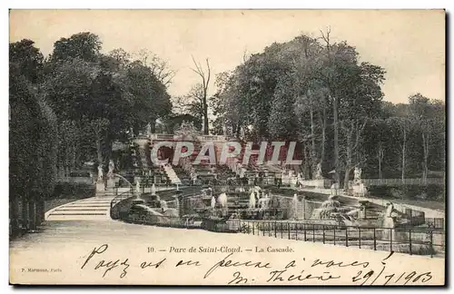 Parc de Saint Cloud Ansichtskarte AK La cascade